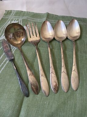 VTG ca 1932 Oneida Community Lady Hamilton set of 6 serving pieces silver plate